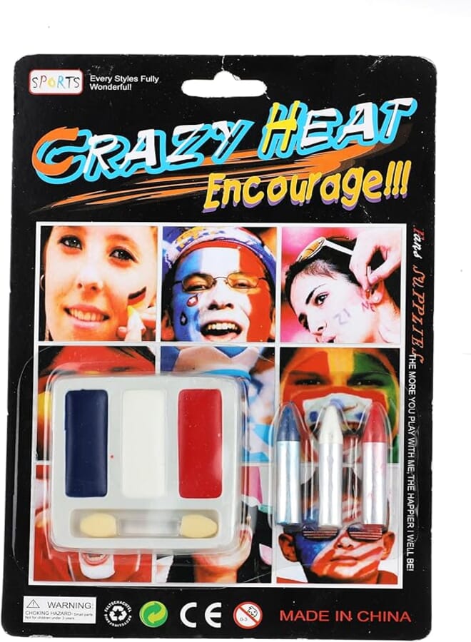 Sport crazy heat encourage face paints- 3 colors